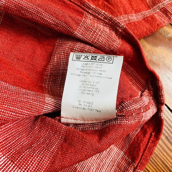 Sezane linen cotton blouse with tie sleeves - Picture 10 of 11